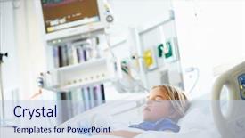  Presentation with intensive care - Beautiful slide set featuring girl sleeping in intensive care backdrop and a lemonade colored foreground