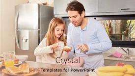  Presentation with breakfast - Beautiful slides featuring girl-smears-for-breakfast backdrop and a coral colored foreground