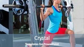  Presentation with barbell - Amazing theme having girl squats in multipower squatting smith machine barbell at gym smith backdrop and a teal colored foreground
