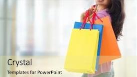  Presentation with nido palawan philippines southeast asia - Beautiful presentation design featuring girl standing in department store backdrop and a blonde colored foreground