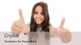  Presentation with pretty girl - Theme with girl standing isolated over white background and a  colored foreground