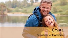  Presentation with big fat belly girl - Amazing slides having girl standing with her father backdrop and a yellow colored foreground