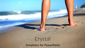  Presentation with coast line - Audience pleasing presentation theme consisting of girl-stay-on-coast-line backdrop and a coral colored foreground