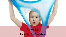  Presentation with toy - Presentation enhanced with girl-stretches-slime-toy background and a red colored foreground