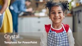  Presentation with stage - Presentation design consisting of girl-takes-center-stage background and a gray colored foreground