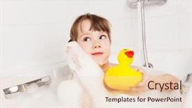 Presentation with relaxing - Slides having girl taking a relaxing bath background and a lemonade colored foreground