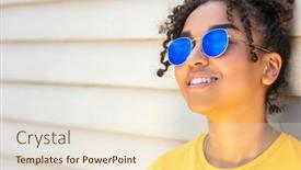  Presentation with african american teenager girl - Audience pleasing PPT layouts consisting of girl-teenager-cool-teen-mixed backdrop and a lemonade colored foreground