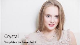  Presentation with naughty girl is standing - Amazing slide deck having girl teenager in standing lace backdrop and a soft green colored foreground