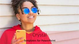  Presentation with african american teenager girl - Audience pleasing theme consisting of girl-teenager-teen-female-young backdrop and a red colored foreground