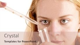  Presentation with experience - Presentation enhanced with girl-the-laboratorian-spends-experience background and a coral colored foreground