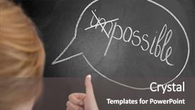  Presentation with chalk board - Audience pleasing slides consisting of girl thinking in front backdrop and a dark gray colored foreground