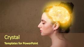  Presentation with thinking brain - Colorful PPT layouts enhanced with assortment colorful powdered spices in bamboo spoons copy space closeup backdrop and a white colored foreground.