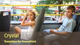  Presentation with tour - Presentation design with girl traveling in a tour background and a violet colored foreground