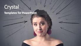  Presentation with girl teens - Beautiful slide deck featuring girl under pressure while making backdrop and a gray colored foreground