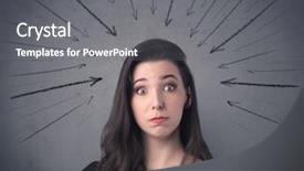  Presentation with girl teens - Cool new PPT theme with girl under pressure while making backdrop and a gray colored foreground