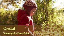  Presentation with mangrove woodland - Cool new slides with girl walking in autumn woodland backdrop and a  colored foreground