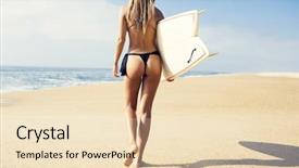  Presentation with sexy girl in stars - Beautiful theme featuring asses - beautiful and sexy surfer girl backdrop and a lemonade colored foreground