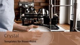  Presentation with foam - Theme with girl-washing-plate-dishes background and a  colored foreground