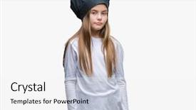  Presentation with simple nature - Colorful slides enhanced with girl wearing chef hat uniform backdrop and a white colored foreground