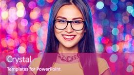  Presentation with girl mento - Theme consisting of girl wearing glasses in nightclub background and a  colored foreground