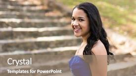  Presentation with formal - Audience pleasing presentation theme consisting of girl wearing her formal quinceanera backdrop and a coral colored foreground