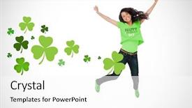  Presentation with joy - PPT theme with breakfast tea top view homemade background and a light gray colored foreground.