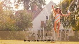  Presentation with costume - Colorful theme enhanced with girl-wearing-swimming-costume-having backdrop and a coral colored foreground