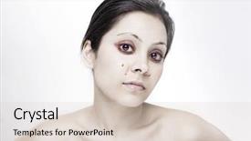  Presentation with arterial blood gas - PPT theme having girl with a blood drops background and a lemonade colored foreground