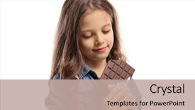  Presentation with white chocolate - Cool new presentation with girl with a chocolate bar backdrop and a mint green colored foreground