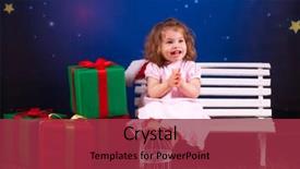  Presentation with night before christmas - Amazing presentation theme having girl with a gifts christmas backdrop and a  colored foreground