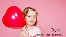  Presentation with preschool - Beautiful presentation featuring girl with a red balloon backdrop and a  colored foreground