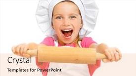  Presentation with swimming beautiful girl swims underwater - Beautiful PPT layouts featuring girl with a rolling pin backdrop and a coral colored foreground