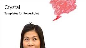  Presentation with swimming beautiful girl swims underwater - Amazing PPT theme having woman holding a purple gift box with yellow hearts in autumn background backdrop and a dark gray colored foreground