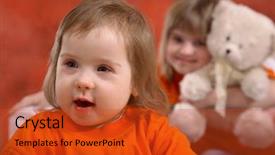  Presentation with down syndrome - Colorful PPT theme enhanced with girl with down syndrome backdrop and a red colored foreground