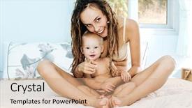  Presentation with child brain baby brain - Audience pleasing slide deck consisting of girl with dreadlocks sits cross backdrop and a  colored foreground