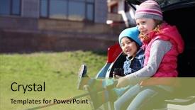  Presentation with foreign - Audience pleasing PPT layouts consisting of girl with fishing rod backdrop and a yellow colored foreground