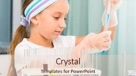  Presentation with cute chemistry - Presentation theme enhanced with girl with flasks for chemistry background and a lemonade colored foreground