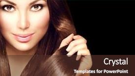  Presentation with girl model - Audience pleasing presentation consisting of girl with healthy brown hair backdrop and a tawny brown colored foreground