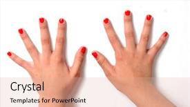  Presentation with nails - Colorful PPT theme enhanced with festival - christmas toy on a christmas backdrop and a gray colored foreground