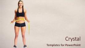  Presentation with is silenced duct tape - Audience pleasing theme consisting of girl with measuring tape backdrop and a lemonade colored foreground