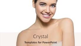  Presentation with aging - Theme with girl with perfect smile beauty female portrait beautiful young woman happy smiling over white background health care youth and aging spa cosmetology concept background and a lemonade colored foreground