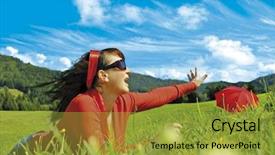  Presentation with keyword - Cool new theme with video conference - technology background as a colorful backdrop and a ocean colored foreground.