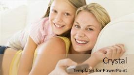  Presentation with vehicle access control - Cool new presentation theme with girl with remote control embracing backdrop and a  colored foreground