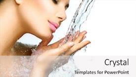  Presentation with girl model - PPT layouts enhanced with girl with splashes of water background and a white colored foreground