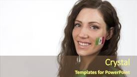  Presentation with italian flag painted - Presentation theme consisting of girl with the mexican flag background and a tawny brown colored foreground