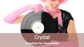  Presentation with vinyl - Theme enhanced with girl with vinyl background and a coral colored foreground