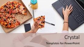  Presentation with scope of the exercise project - Theme enhanced with girl working on a project background and a mint green colored foreground