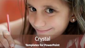  Presentation with art - Beautiful theme featuring girl working on her art backdrop and a tawny brown colored foreground