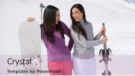  Presentation with female liver diseases - Theme having girlfirends - two attractive female friends background and a  colored foreground