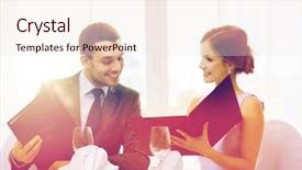  Presentation with restaurant menu - Presentation theme having girlfriends or wifes menu background and a lemonade colored foreground